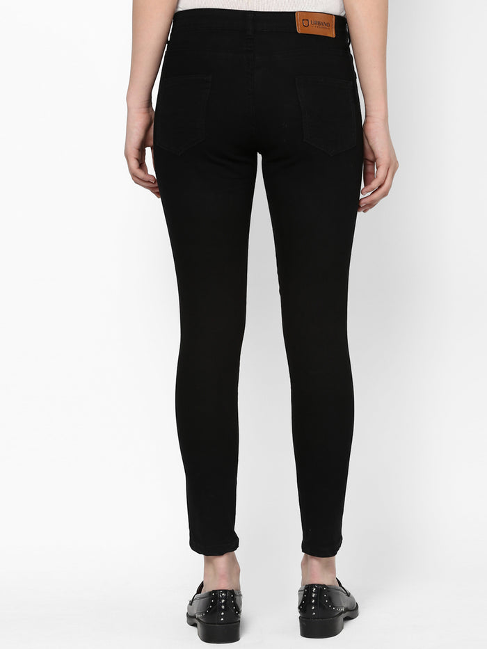 Women's Black Skinny Fit Denim Jeans Stretch