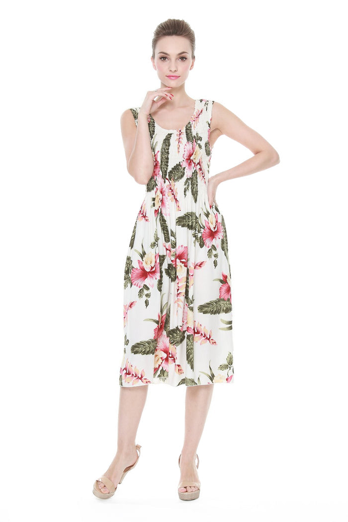 Women's Elastic Tank Dress in Rafelsia Cream