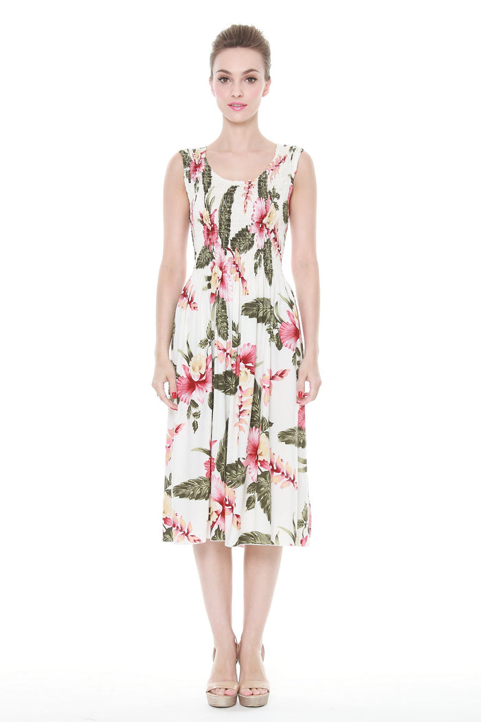 Women's Elastic Tank Dress in Rafelsia Cream