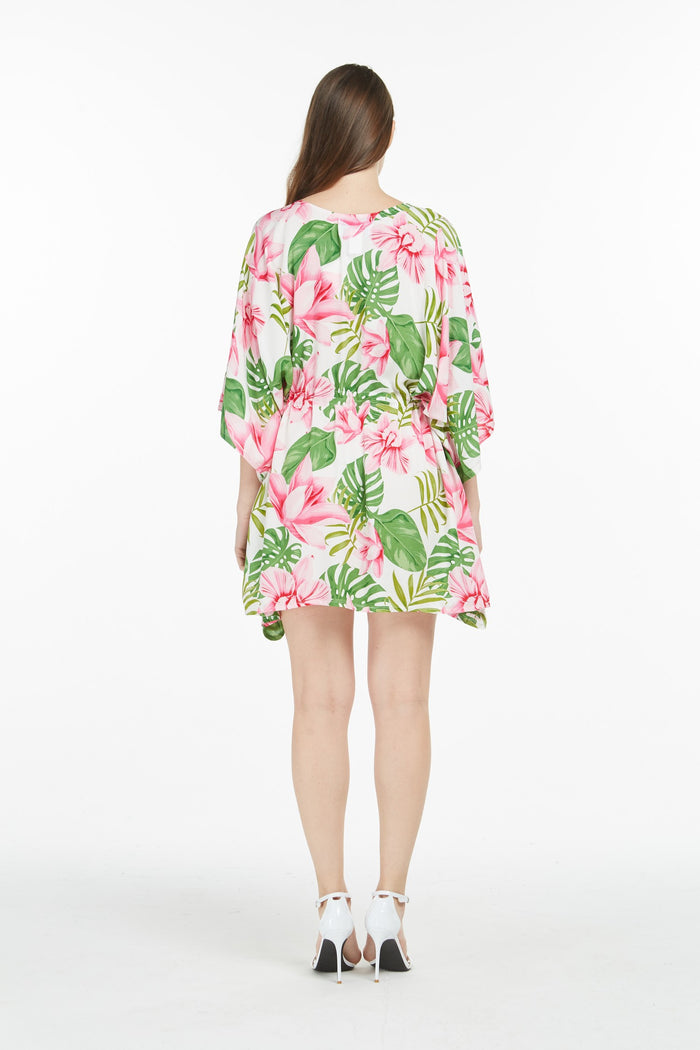 Women's Short Poncho Dress Lotus Orchid