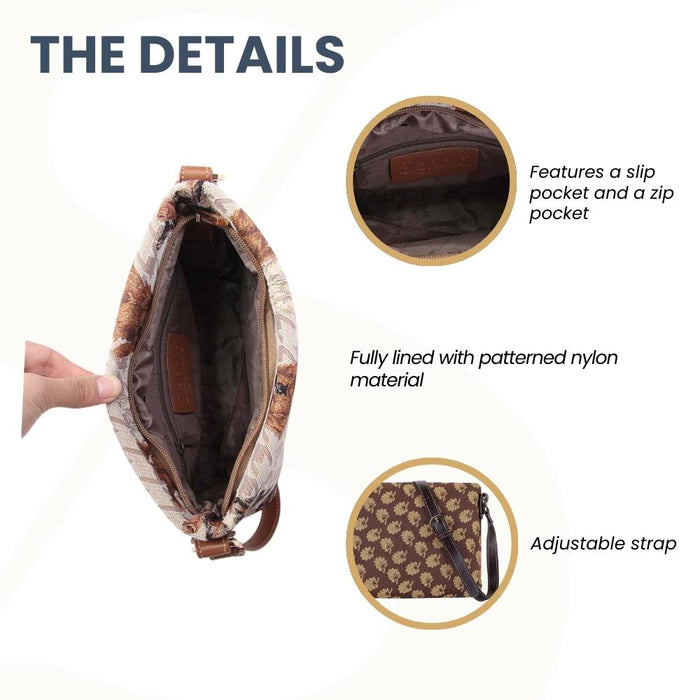 XB02-JANE | JANE AUSTEN'S OAK CROSS BODY BAG PURSE HANDBAG