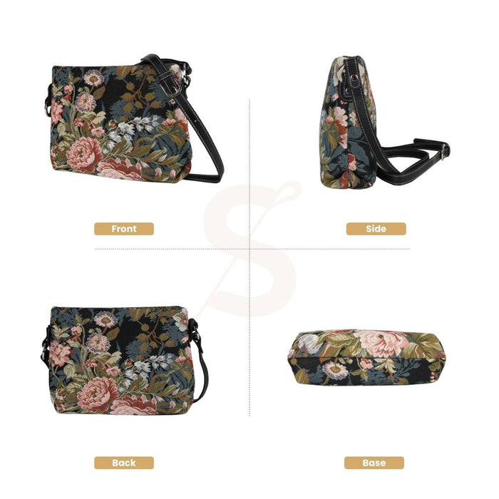 XB02-PEO | PEONY CROSS BODY BAG PURSE HANDBAG