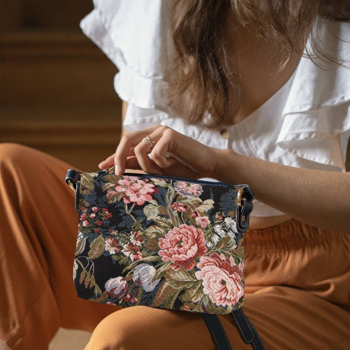 XB02-PEO | PEONY CROSS BODY BAG PURSE HANDBAG